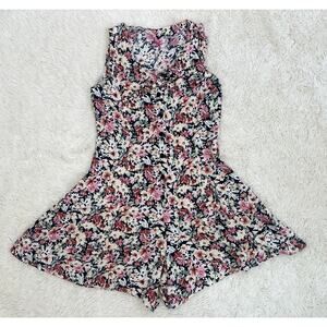 90’s Rayon Floral Romper size small